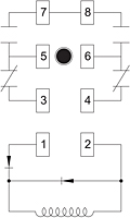 21/136 Series - Transfer General Purpose Relays - Wiring Diagram